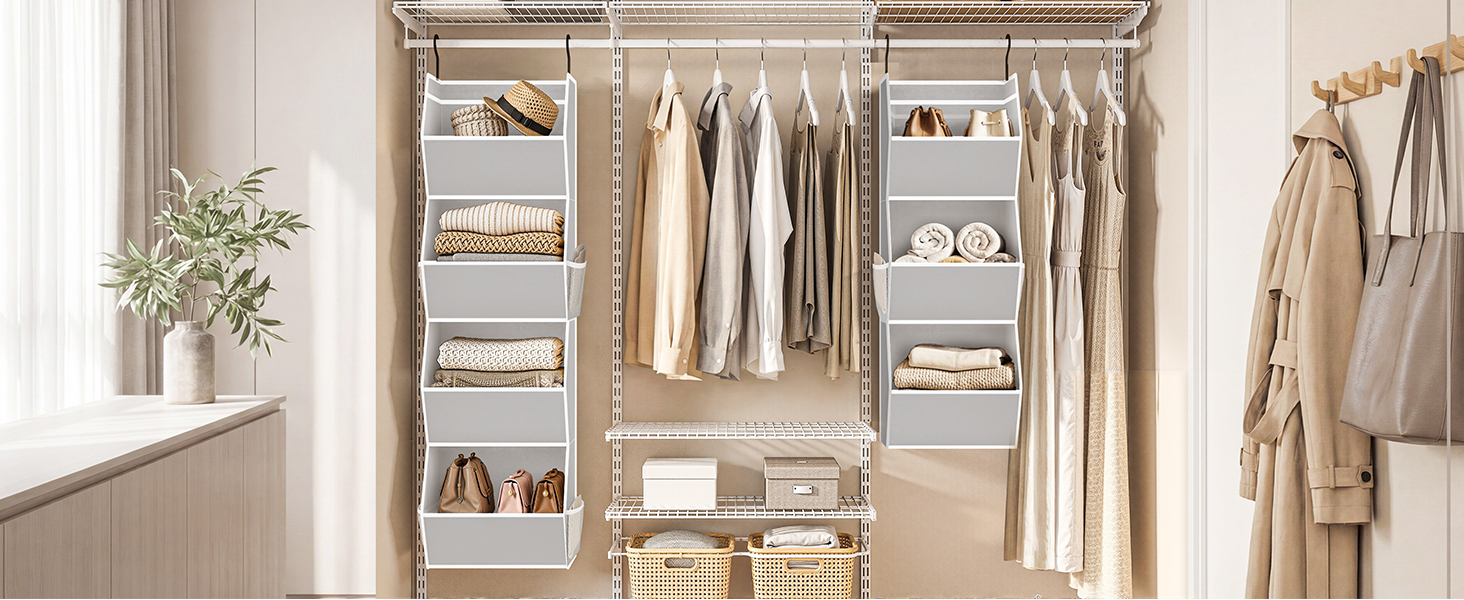 closet organizer hanging