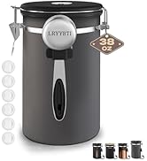 LRYYBTI 38oz Extra Large Coffee Canister, Airtight Stainless Steel Coffee Bean Storage Container ...