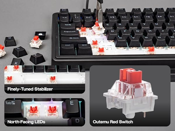 75% Gaming Keyboard with Knob