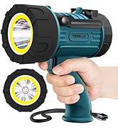 YIERBLUE Rechargeable Spotlight Floodlight Combo 1000,000 Lumen LED, IP67 Waterproof Spot Light C...