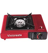 Vivicreate 8500 BTU Portable Stove, Camping Stove, Butane Stove,Butane Burner, Outdoor stove (Red)