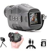 Sheawasy Night Vision Monocular, Digital Infrared Night Vision for 100% Darkness, 1080P FHD Video...