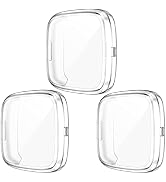 Wepro Screen Protective Case Compatible with Fitbit Versa 2 Smartwatch, 3-Pack Soft TPU Full Cove...