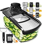 Fullstar Mandoline Slicer for Kitchen, Fruit Cutter, Cheese Grater, Cucumber Slicer, Veggie Spira...