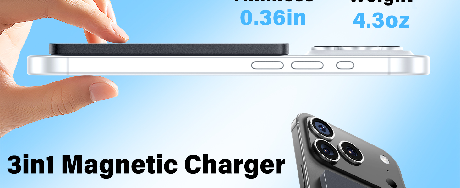 wireless power bank fast charging usb c mini slim light thin type c