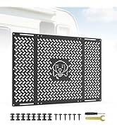 RVSNAIL RV Screen Door Protector for Dogs, Adjustable Dog Head and Bone Design RV Entry Door Gril...