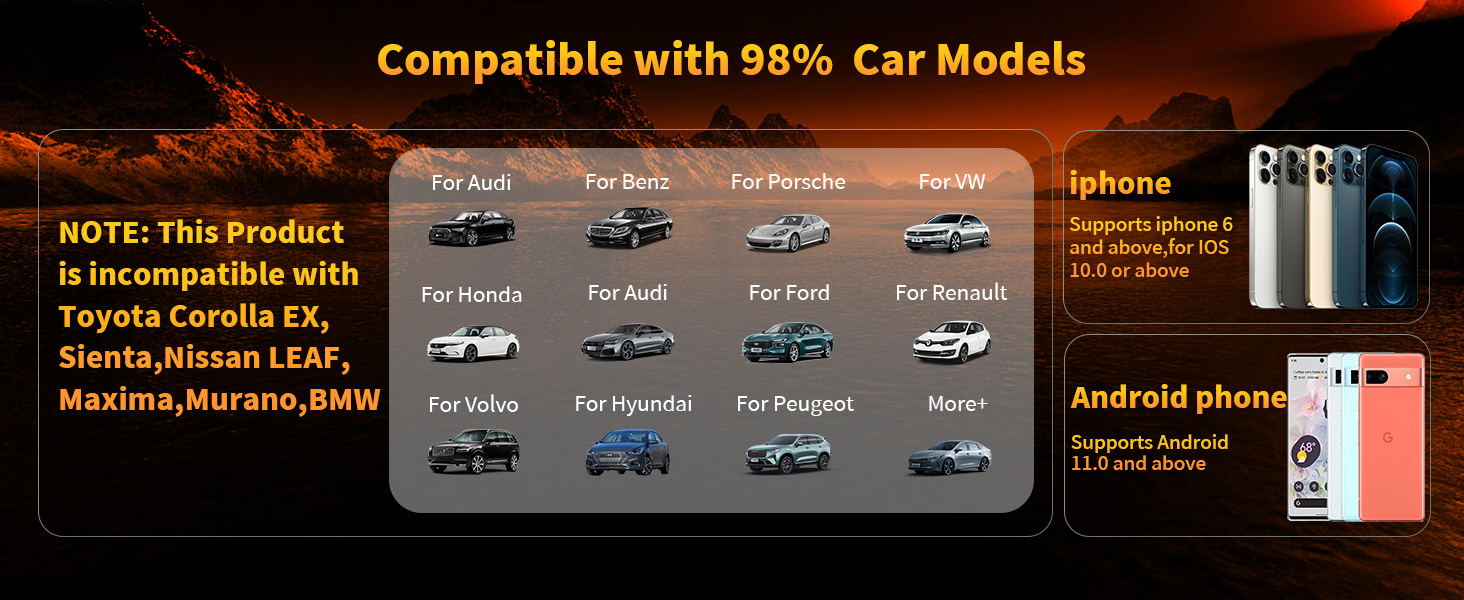 4-in-1 Wireless CarPlay &amp;amp; Android Auto Adapter