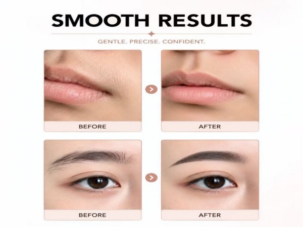 Before and after comparison after use