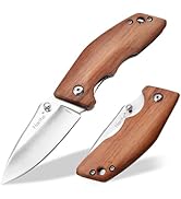 Harita Pocket Knife 2.75-inch 8cr13mov Steel Sharp Blade Natural Wood Handle for EDC Camping Hunt...