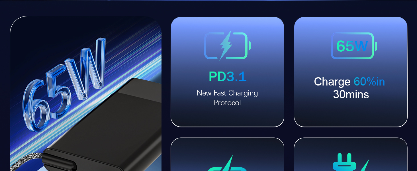 65W USB C Laptop Charger