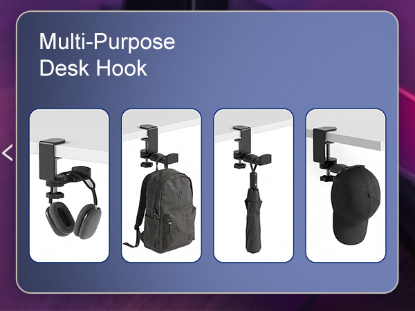 Multi-Purpose Desk Hook