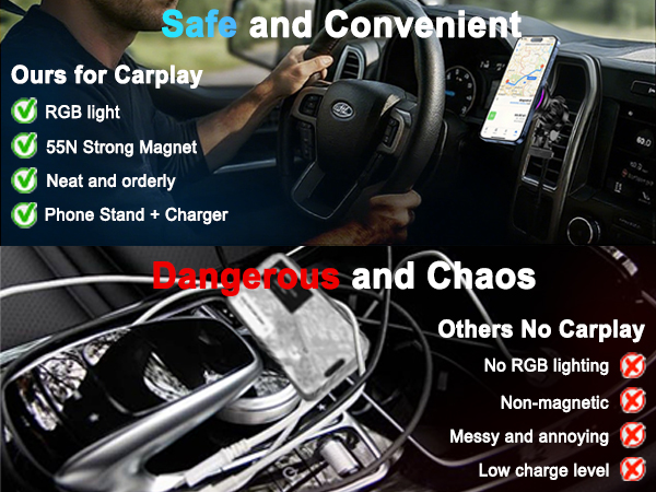 car magnet phone mount charger