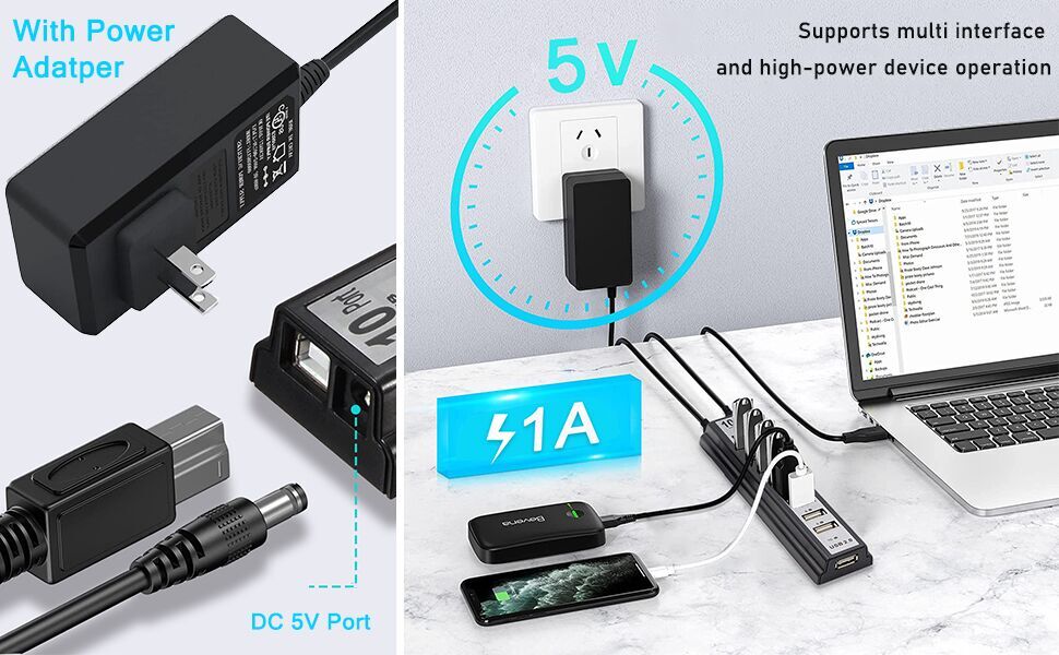 Powered 10-Port USB 3.0 Hub