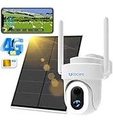 4G LTE Cellular Security Camera Wireless Outdoor Solar, UCOCARE 4MP No WiFi Security Camera with ...