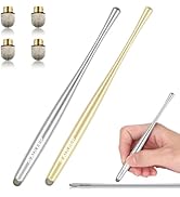 AULEEP Capacitive Stylus Pen for Touch Screen 2 Pack with 4 Nanofiber Tips Compatible for Phones,...