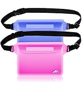 HEETA 2 Pack Waterproof Pouch, Screen Touch Sensitive Waterproof Dry Bag with Adjustable Waist St...