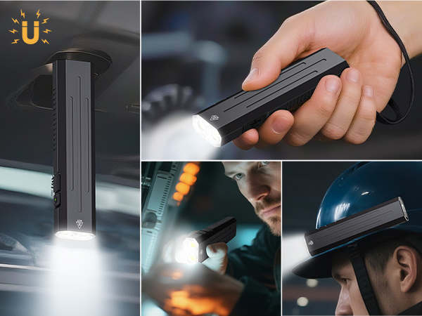 magnetic flat flashlight