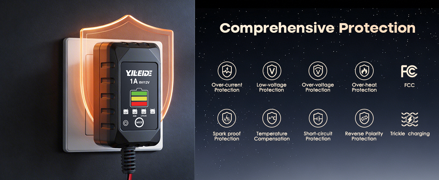 trickle charger battery maintainer 12v battery charger lifepo4 battery charger charging protection