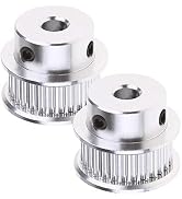 Saipe 2PCS GT2 Timing Pulley Synchronous Wheel Aluminum Alloy Timing Belt Pulley 3D Printer Acces...