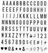 104Pcs Black LED Lightbox Letter Replacements, Removable Number Classroom Decor for Bulletin Boar...