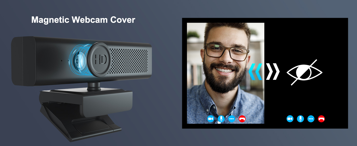 computer camera with speaker and microphone