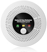 Natural Gas Detector Alarm - 10s Methane/Propane Leak Alert CH4 Gas with 85dB Siren &amp; LED Flash, ...