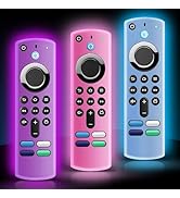 3 Pack Silicone Remote Cover Case, Anti Slip Silicone Protective Case Glow in The Dark with Lanya...