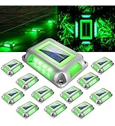 T-SUN Solar Deck Lights 12 Pack Driveway Solar Lights Outdoor Halloween LED Dock Light IP65 Water...