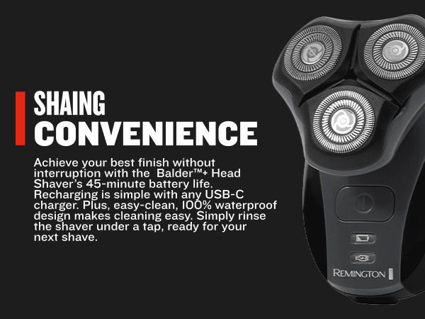 Shaving convenience with 45 minute battery life