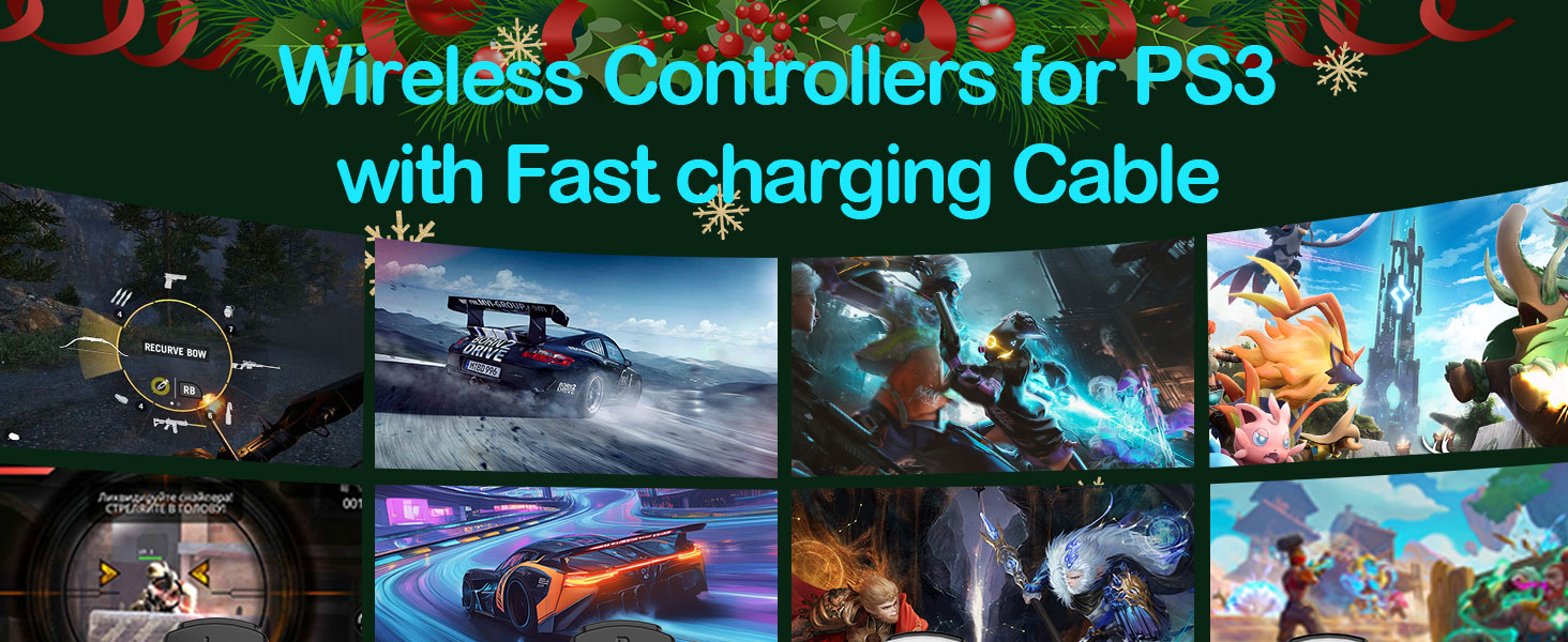 Wireles Controllers for Ps3 with Fast charging Cable
