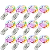 12 Pack Fairy Lights Battery Operated with Timer 6.5feet Silver Wire 20 LEDs Waterproof 8 Modes T...