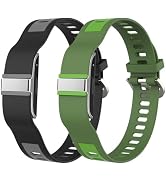DZHAXIE Silicone Strap for Hume Band, 2Pack Waterproof Soft Sport Loop Adjustable Replacement Wri...