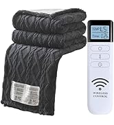 XINIUSLEEP Heated Blanket Electric Blanket-Heating Blanket with Wireless Remote Controller,5 Heat...