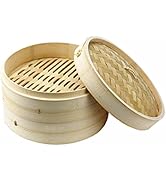 JapanBargain 2221, Bamboo Steamer Basket 6 inch Chinese Food Rice Vegetable Dim Sum Buns Chicken ...