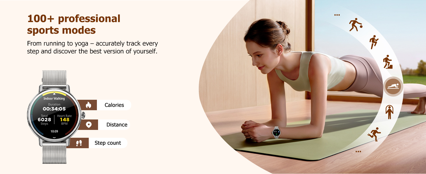 100+ Sports Modes for Indoor &amp;amp; Outdoor Workouts
