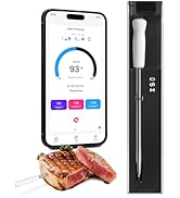 Riida Smart Bluetooth Wireless Meat Thermometer, 500ft Bluetooth Digital Food Thermometer for Coo...