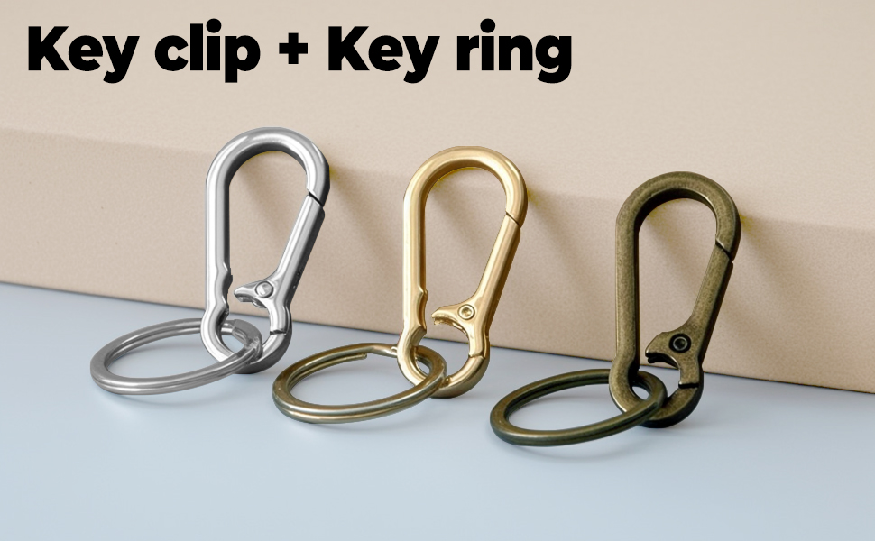 Sliver Gold Bronze Metal Keychains Keyring Clip