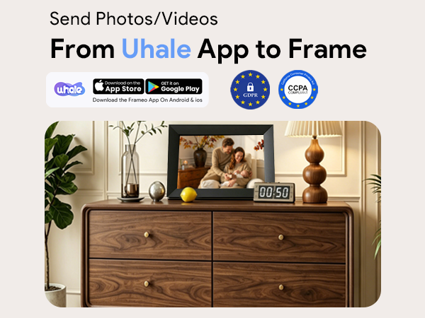 from uhale app to frame