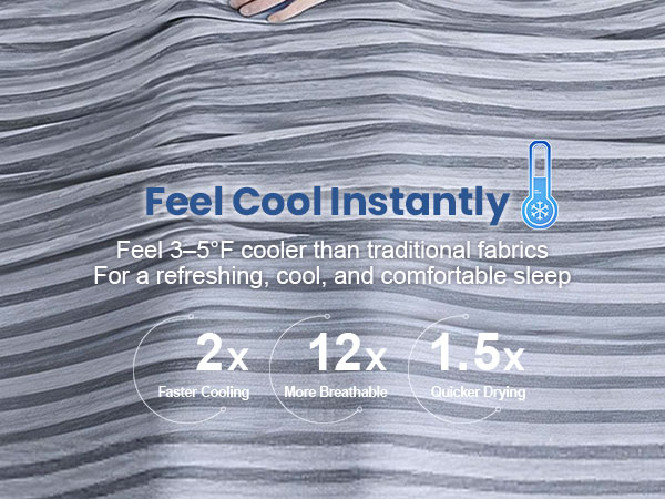 Cooling Striped Blanket