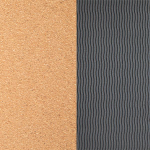 dual-sided non-slip design; cork and tpe material