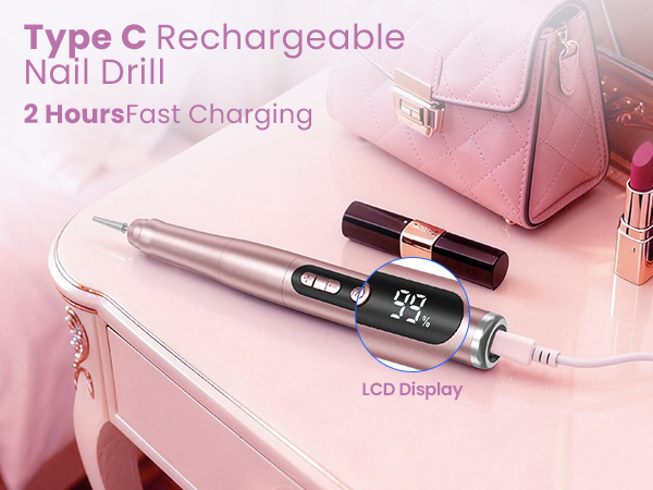 type c rechargeable for nail drill