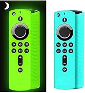 [2 Pack ] Firestick Remote Cover Case, Silicone Remote Cover Case Compatible with 4K Firetv Stick...