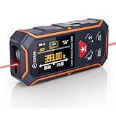 Dual Laser Measuring Tool, CIGMAN 393Ft Bilateral Laser Measurement Tool Color Backlit LCD Displa...