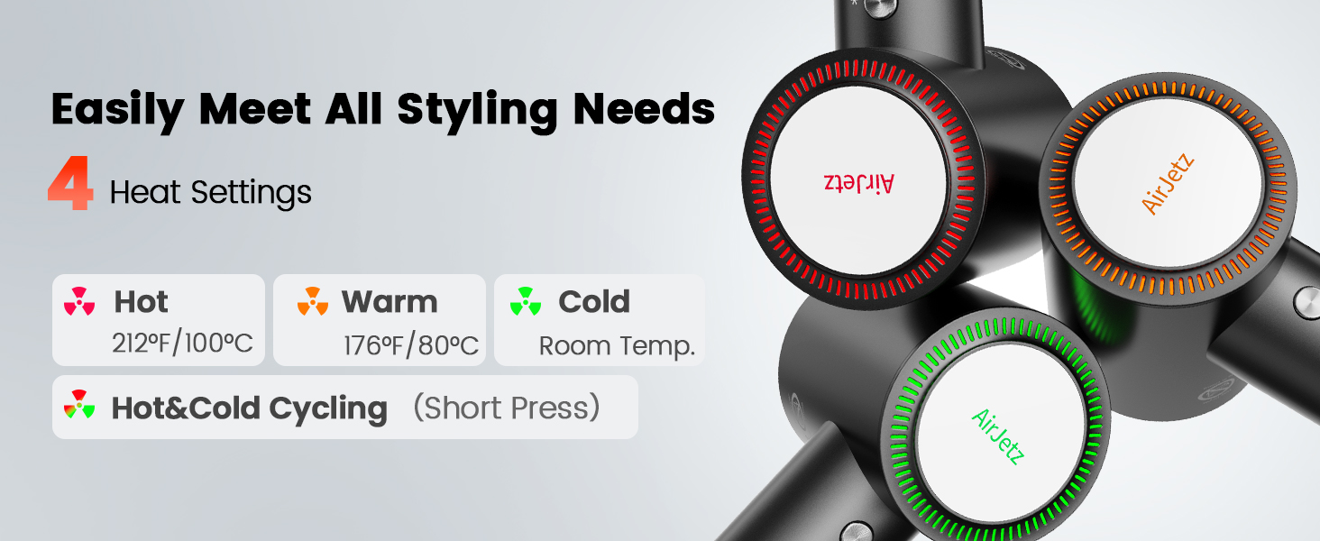 4 heat settings