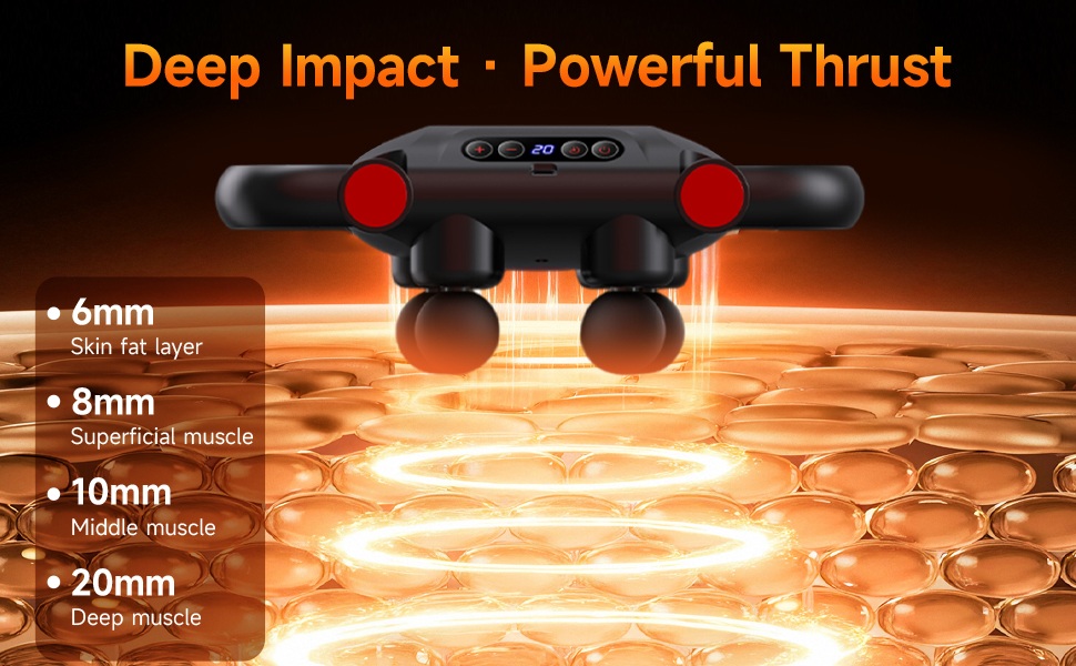 6-Head Massage Gun Set, Deep Tissue Percussion Massager