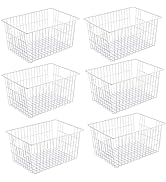 Redrubbit Metal Wire Stroage Baskets, Large Freezer Refrigerator Organizer Bins, Home Office Shel...
