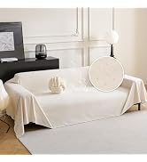 MYSKY HOME White Couch Covers for 3 Cushion Couch Sofa Pet Friendly Dog Couch Cover, Water Resist...