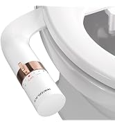 Bidet Attachment for Toilet, Dual Nozzle Bidet Toilet Seat, Non-Electric Ultra-Thin Bidets for Ex...