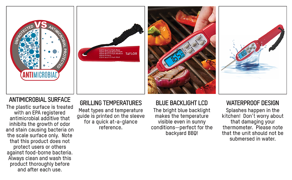 taylor precision products digital thermometer grill meat
