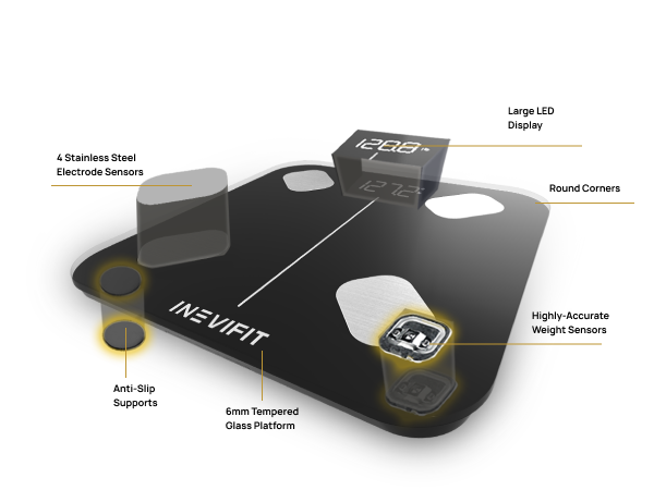 I-BF004 - Bluetooth Smart Body Fat Scale - Premium A+ - mobile